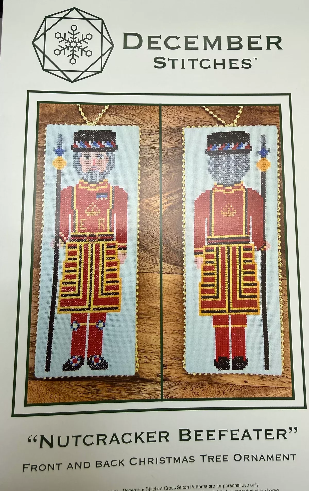 Nutcracker Beefeater Xstitch Ornament