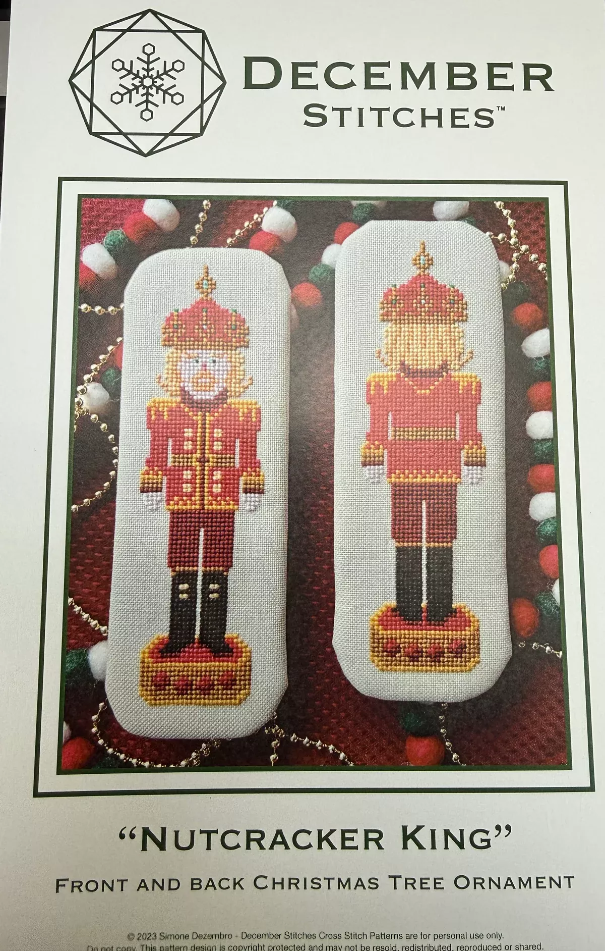Nutcracker King Xstitch Ornament