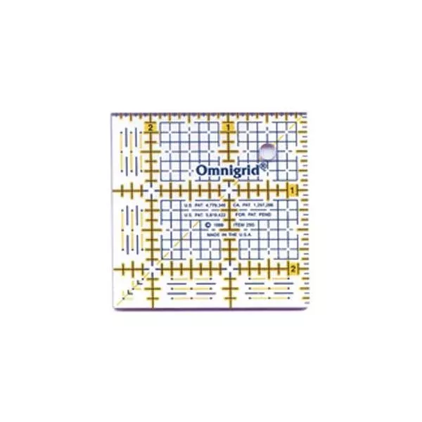 Omnigrid Ruler with Grid - 2 1/2" x 2 1/2" (6.3 x 6.3cm)
