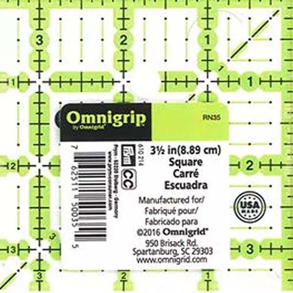 Omnigrip - 3.5 Inch Square Ruler