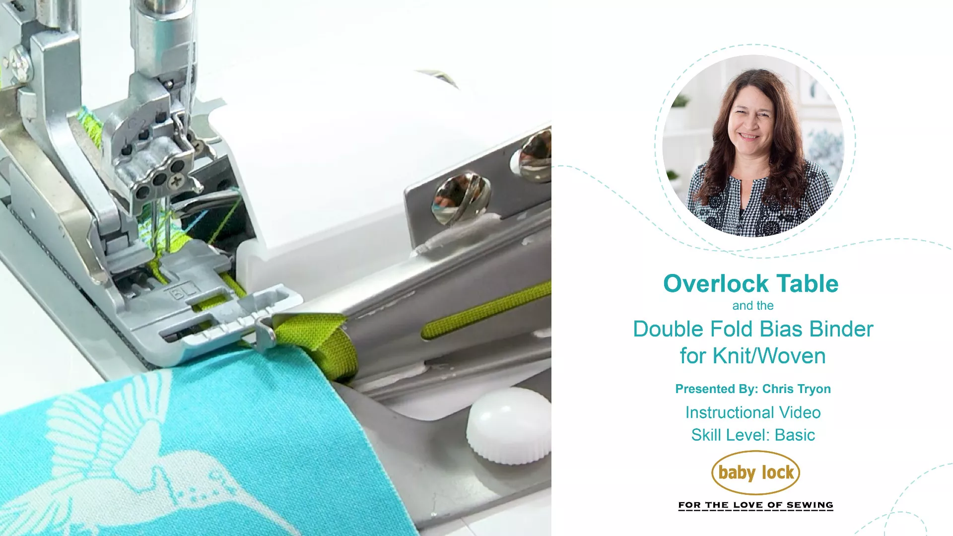 Overlock Table and the Double Fold Bias Binder for Knits and Wovens