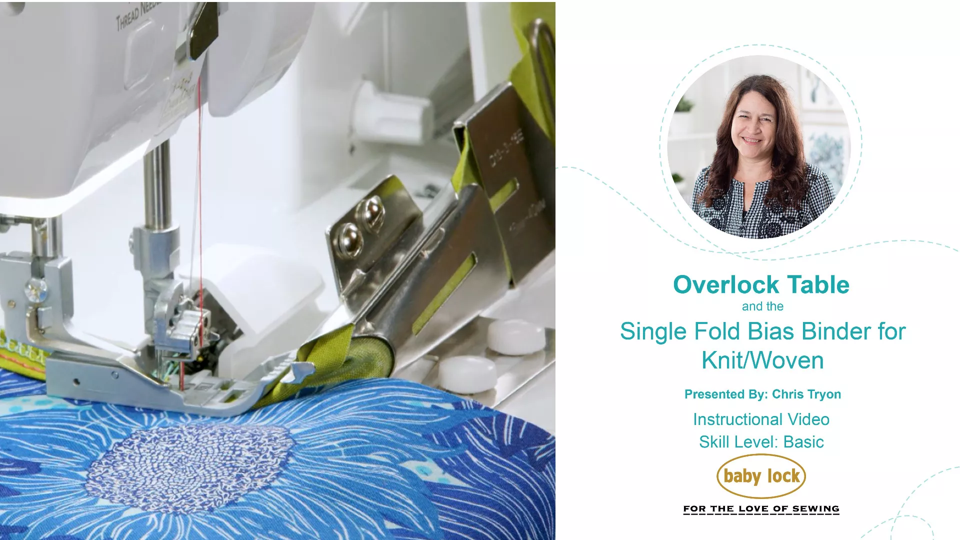 Overlock Table and the Single Fold Bias Binder for Knits and Woven