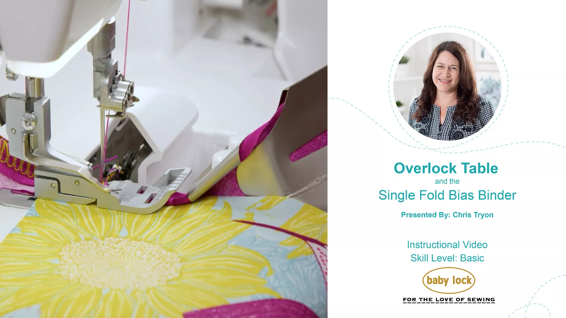 Overlock Table and the Single Fold Bias Binder
