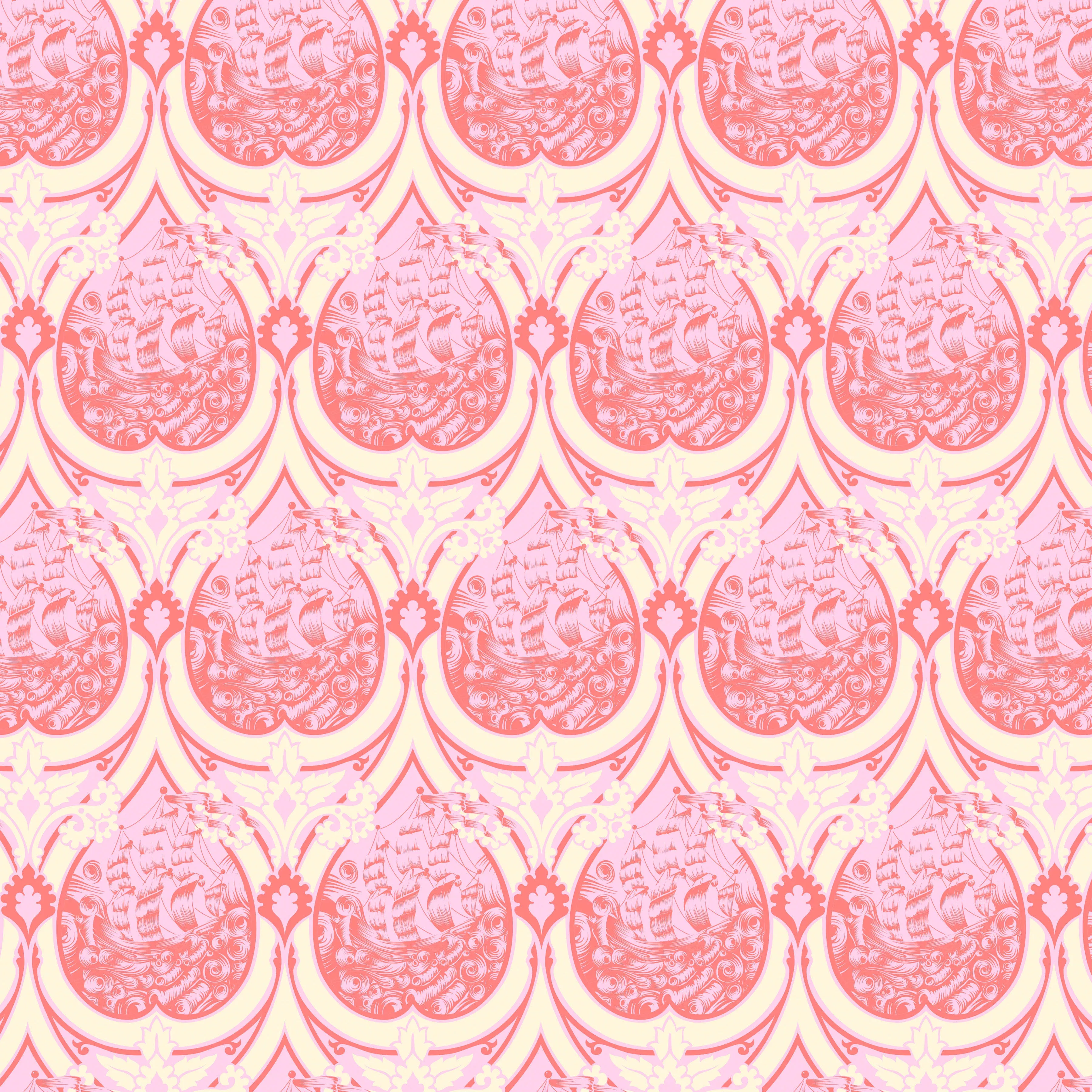 Parisville Sea of Tears in Melon - DeJa Vu by Tula Pink | PWTP191.MELON