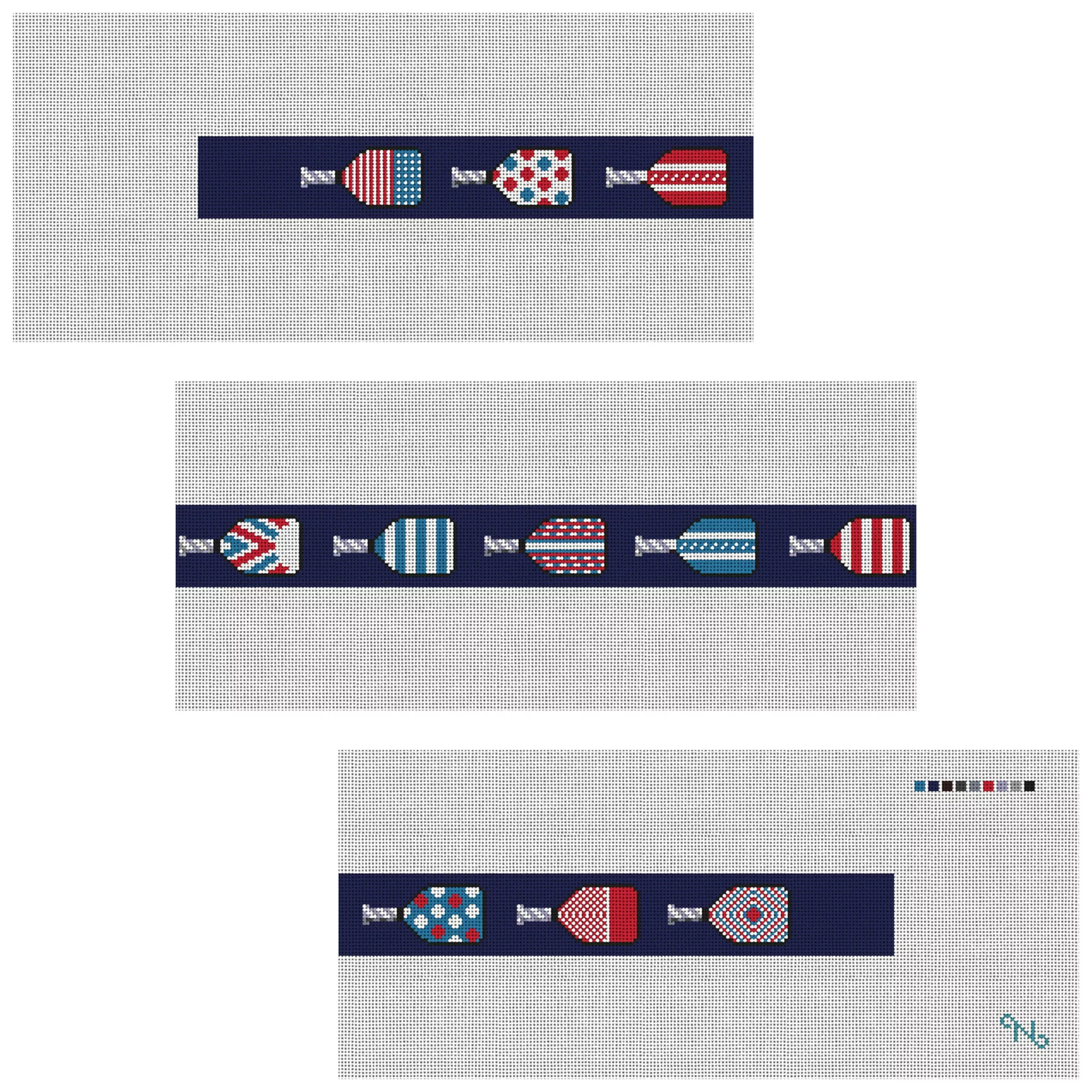 Patriotic Pickleball Needlepoint Belt Kit