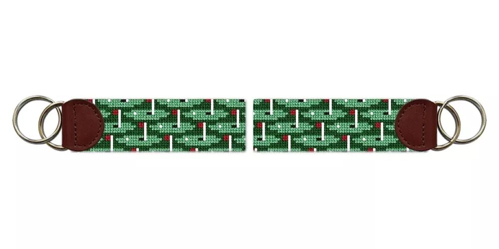 Precision Putting Needlepoint Key Fob