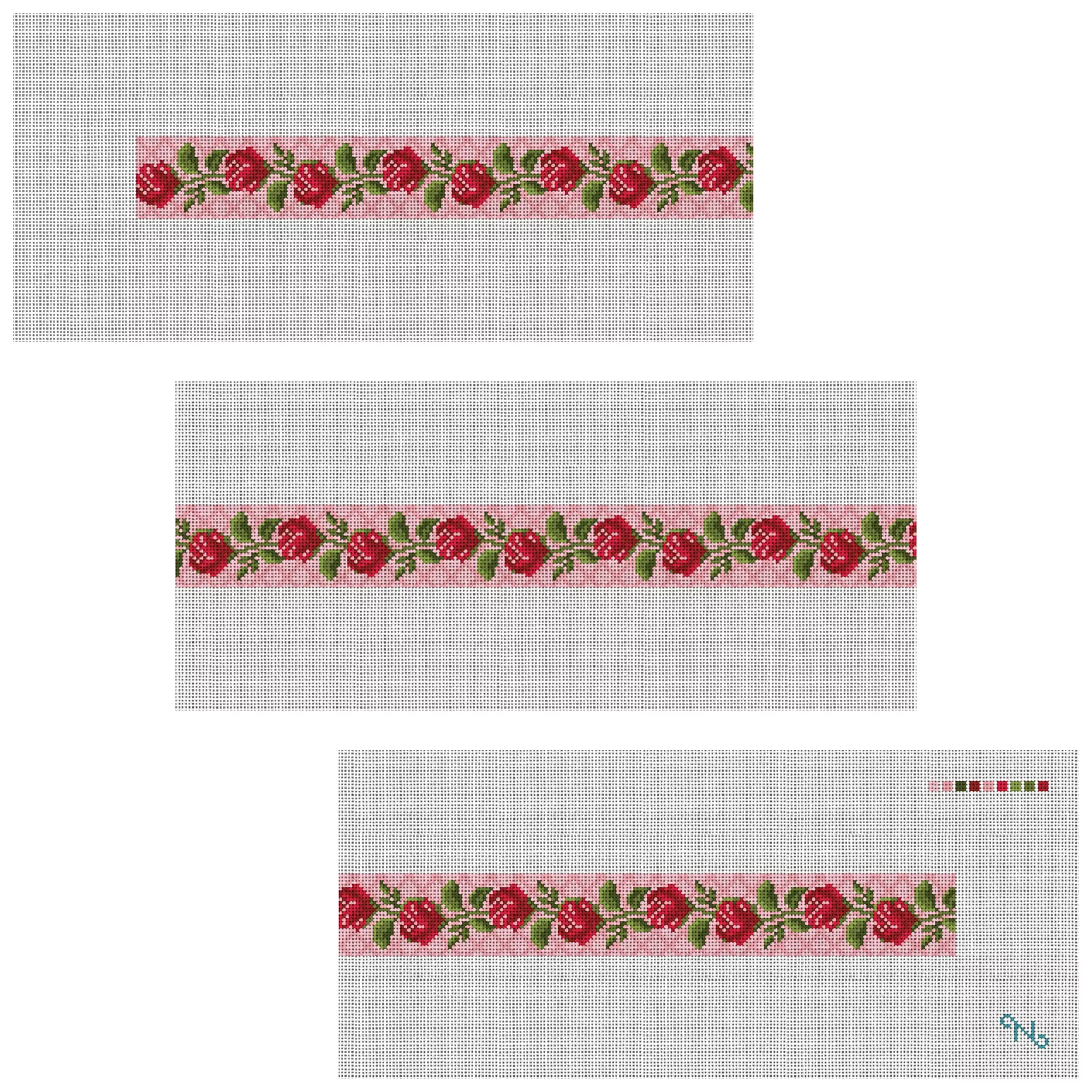 Rosebud Needlepoint Belt Kit