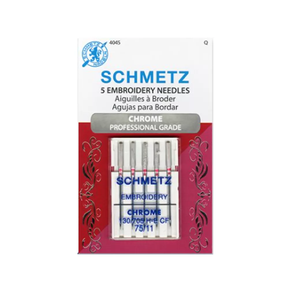 Schmetz Chrome Embroidery Needles – Size 75/11