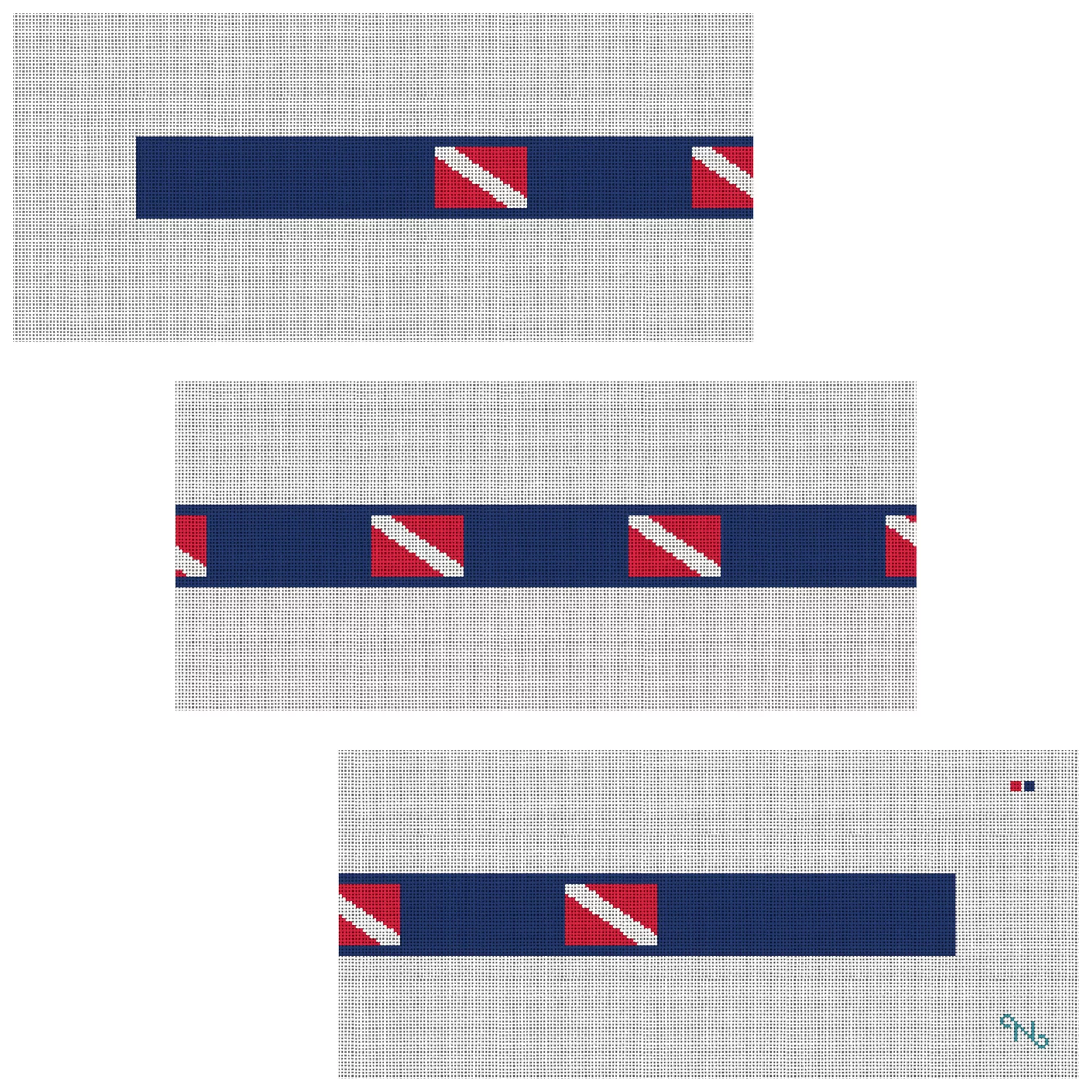 Scuba Diving Flag Needlepoint Belt Kit