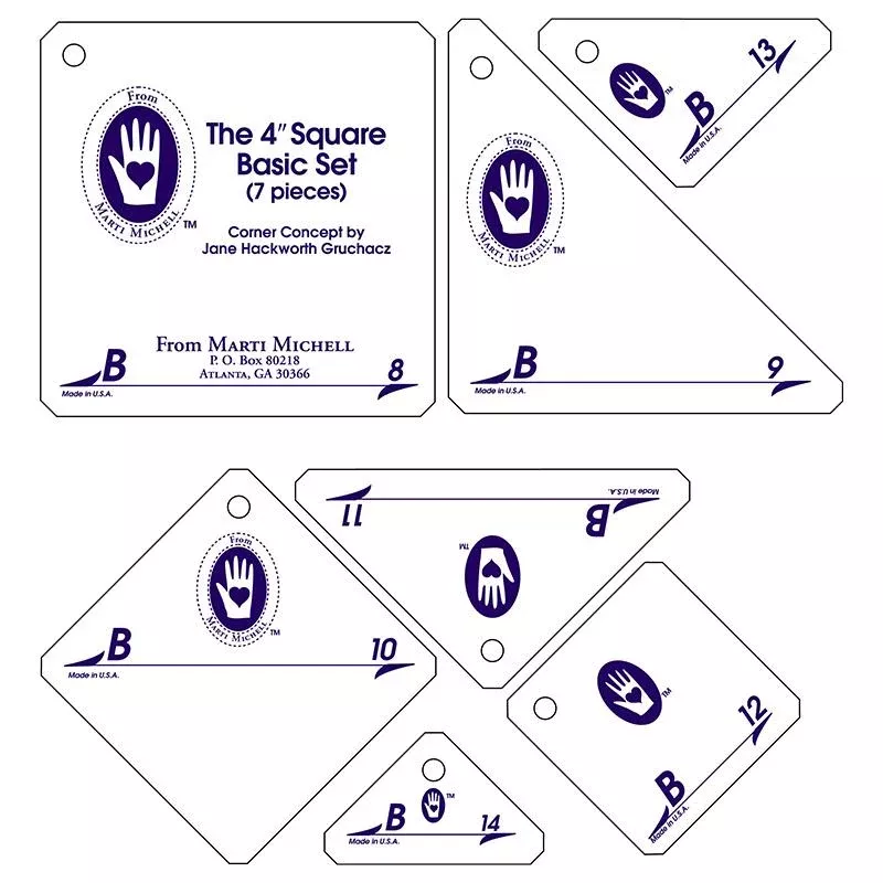 Set B: 4" Basic Shapes Based on 4" Square