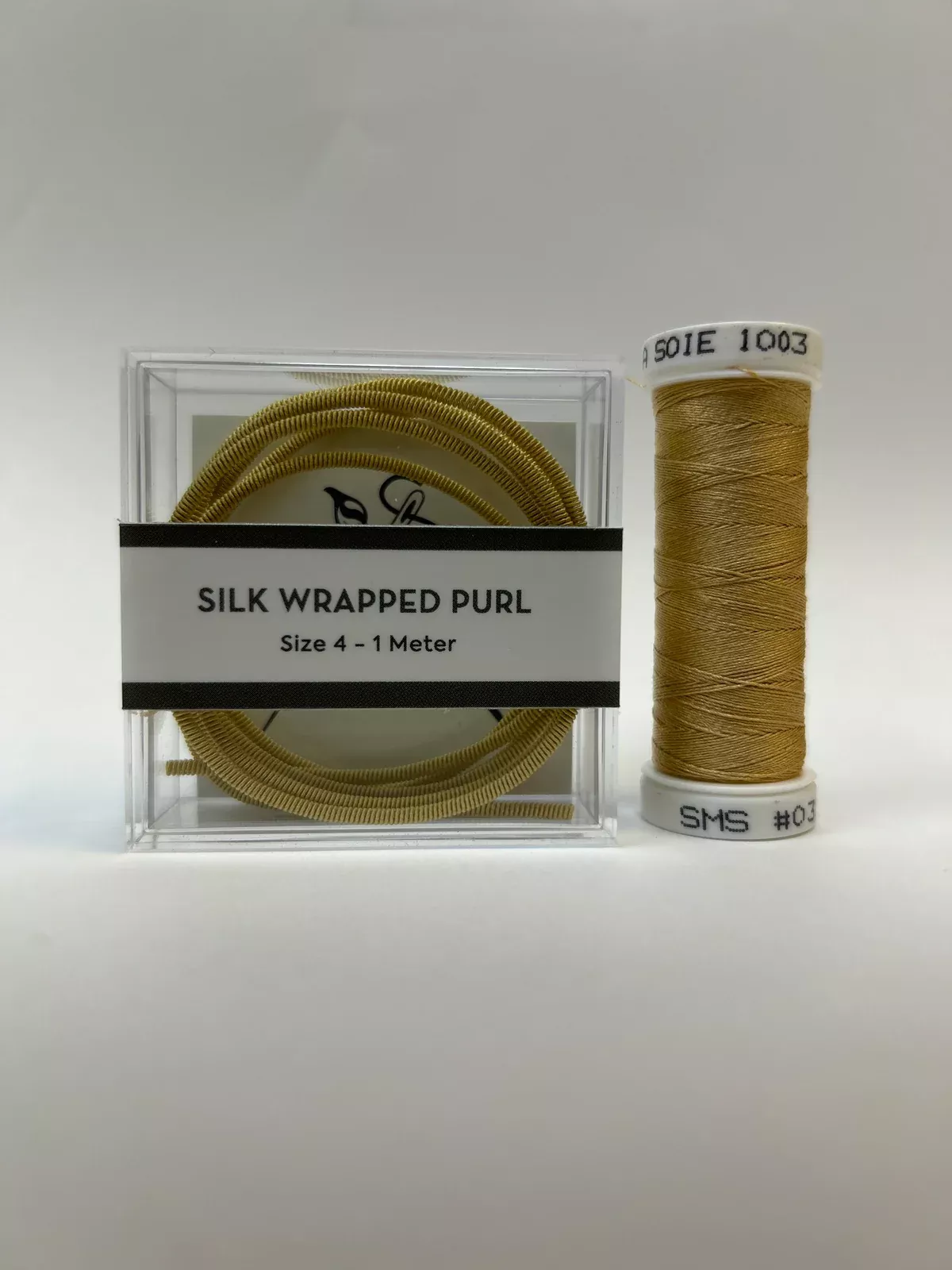 Silk Wrapped Purl Size 4 with Couching Thread