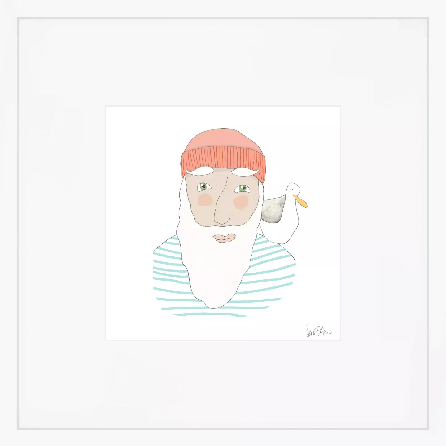 Skipper Stripes Art Print