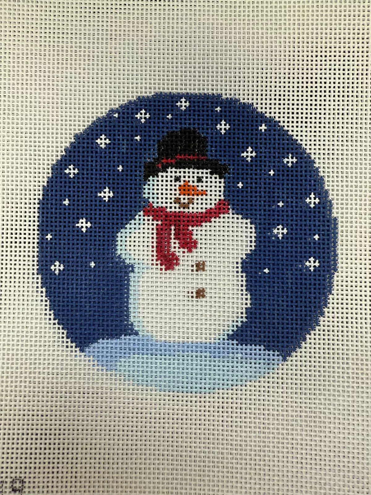 Snowman Crossing Round
