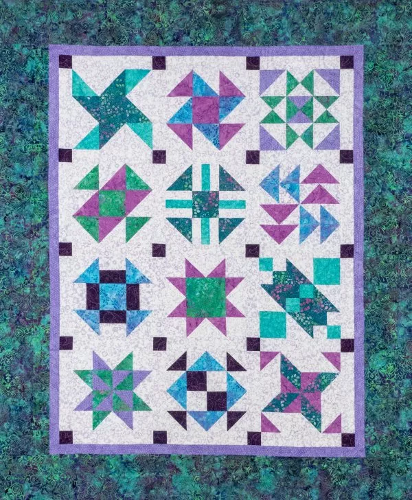 A Stitch in Time Block of the Month Club - Batik Colors
