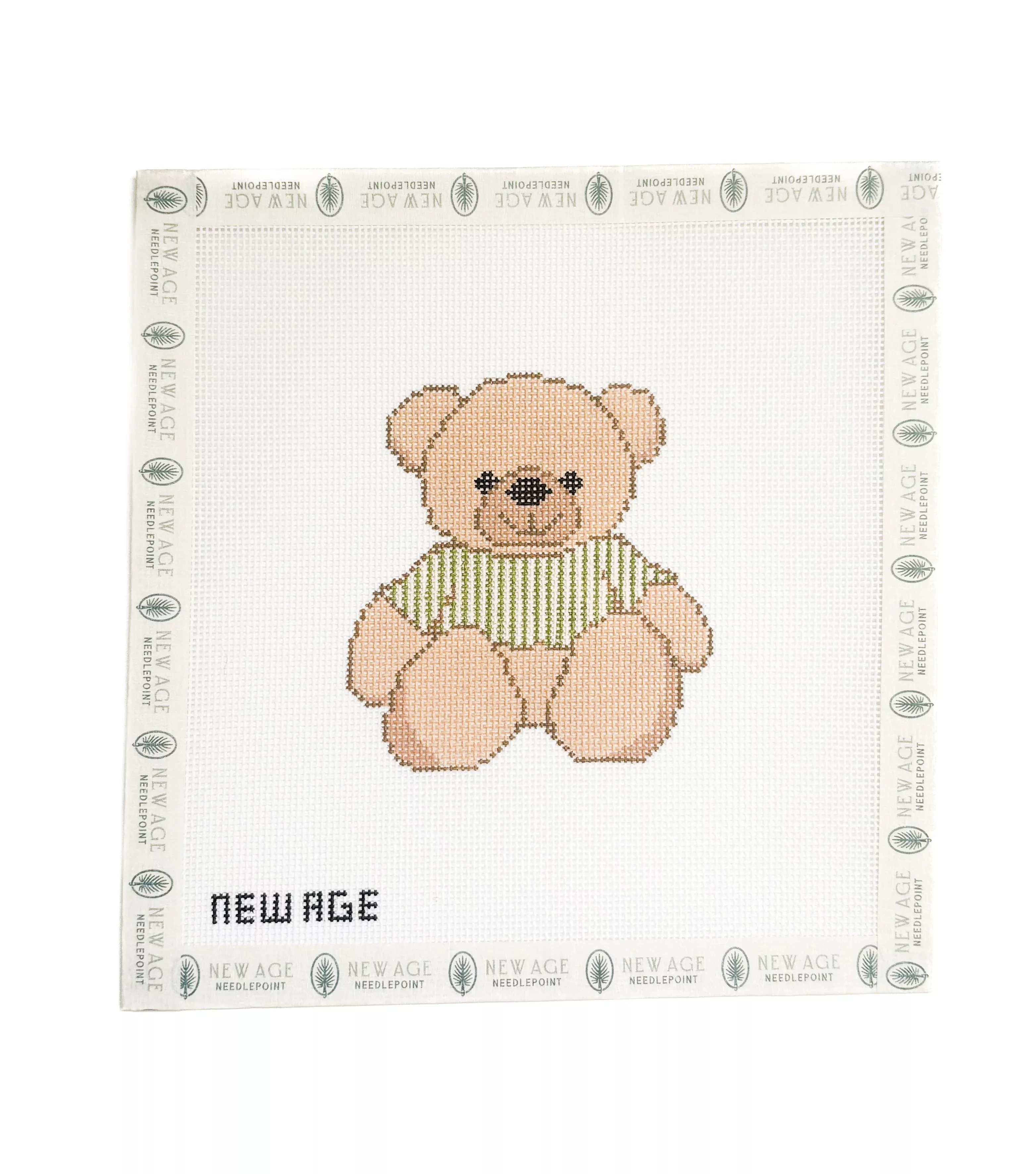 Striped Teddy Bear Canvas