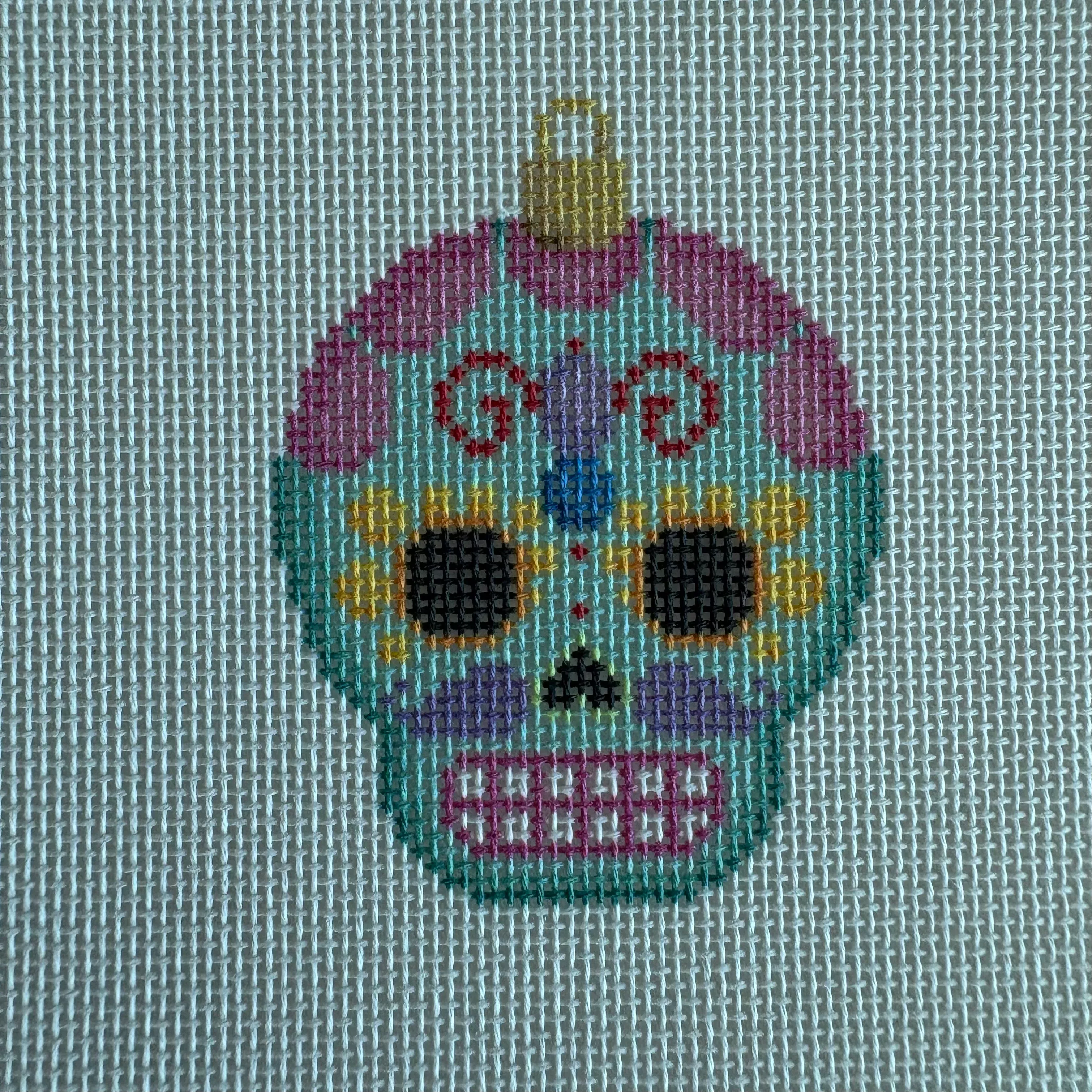 Sugar Skull Ornament/Turquoise