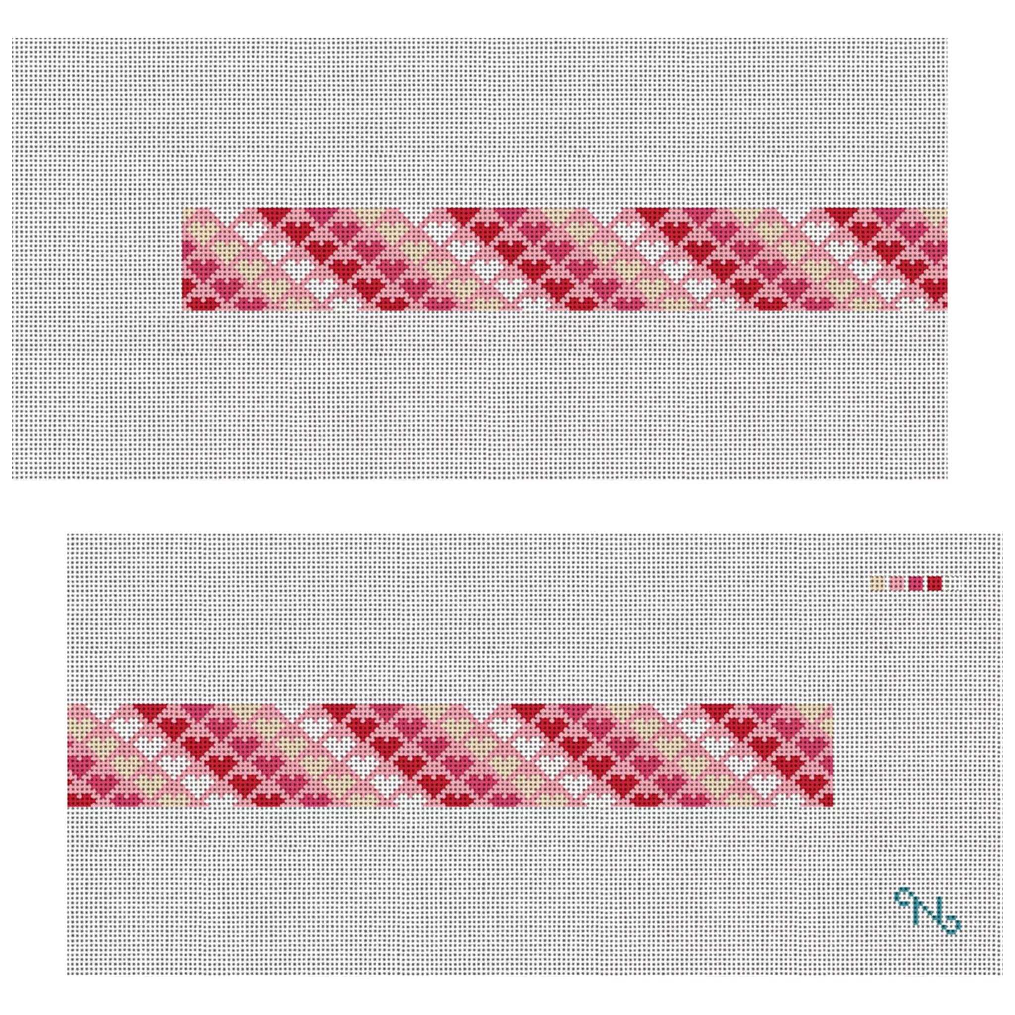 Tiny Hearts Needlepoint Dog Collar Kit