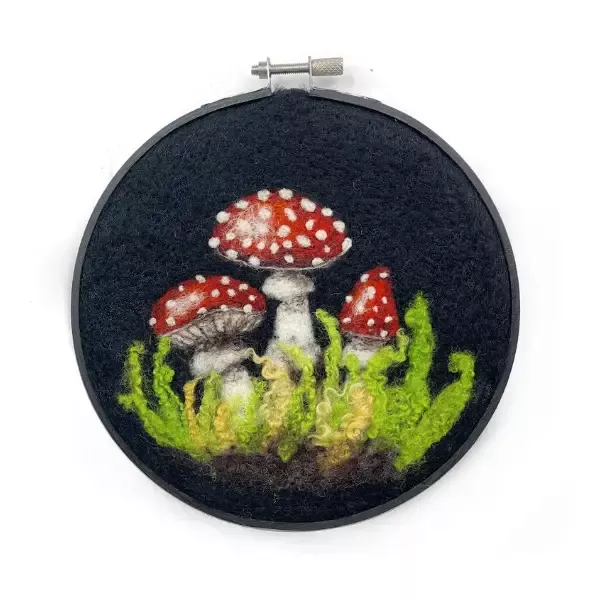 Toadstoolsin a Hoop Felting