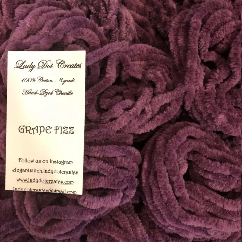 Vintage Trim Chenille 3 yards Grape Fizz