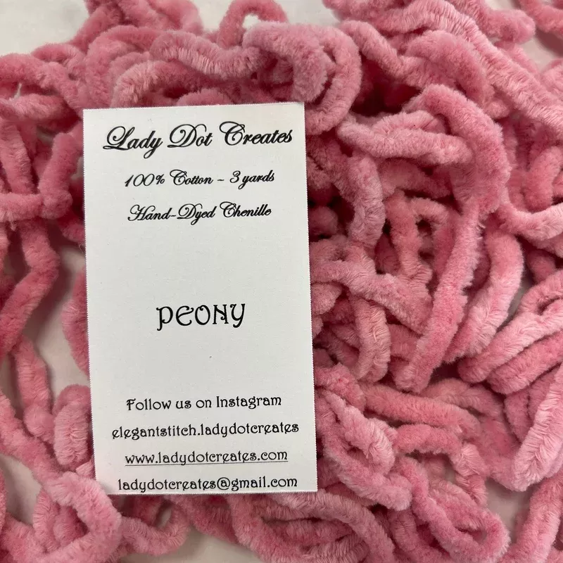 Vintage Trim Chenille 3 yards Peony