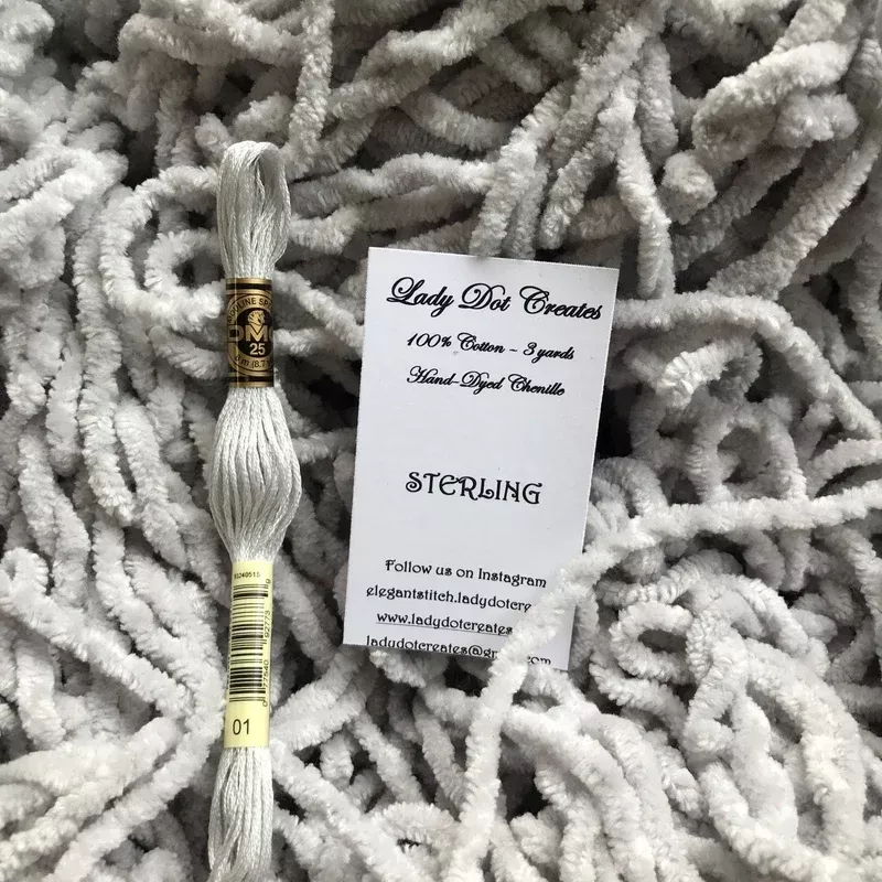 Vintage Trim Chenille 3 yards Sterling