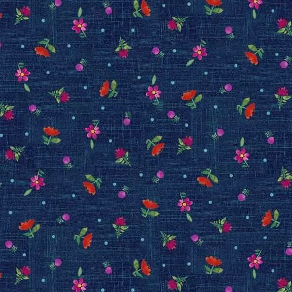 Zen Garden Small Flower Navy